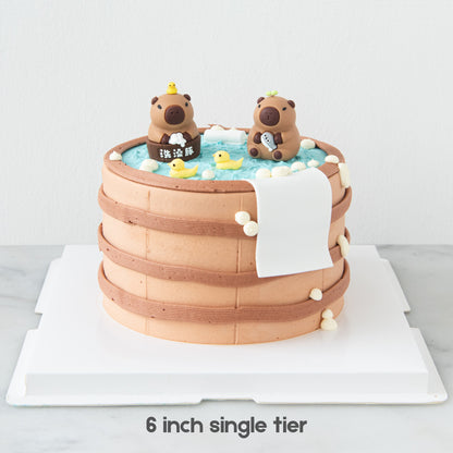 Capybara Hot Springs Cake