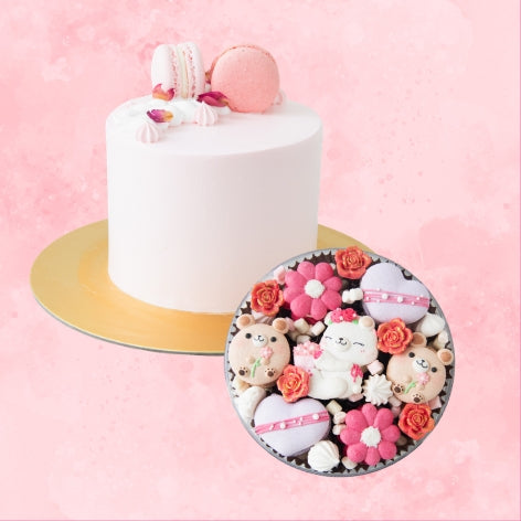 Bundle Set - Lychee Sakura Cake 5''+Mother's Love 7pc Treasure | $88 Nett