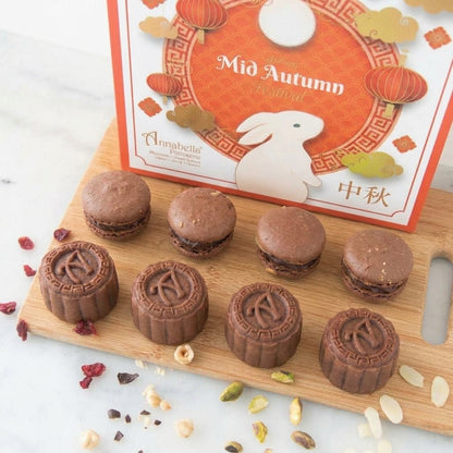 Happy Mid Autumn | Kunafa Snowskin Truffle Mooncakes 4+4pcs set | $48.80 (U.P. $138.00)