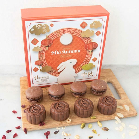 Happy Mid Autumn | Kunafa Snowskin Truffle Mooncakes 4+4pcs set | $48.80 (U.P. $138.00)