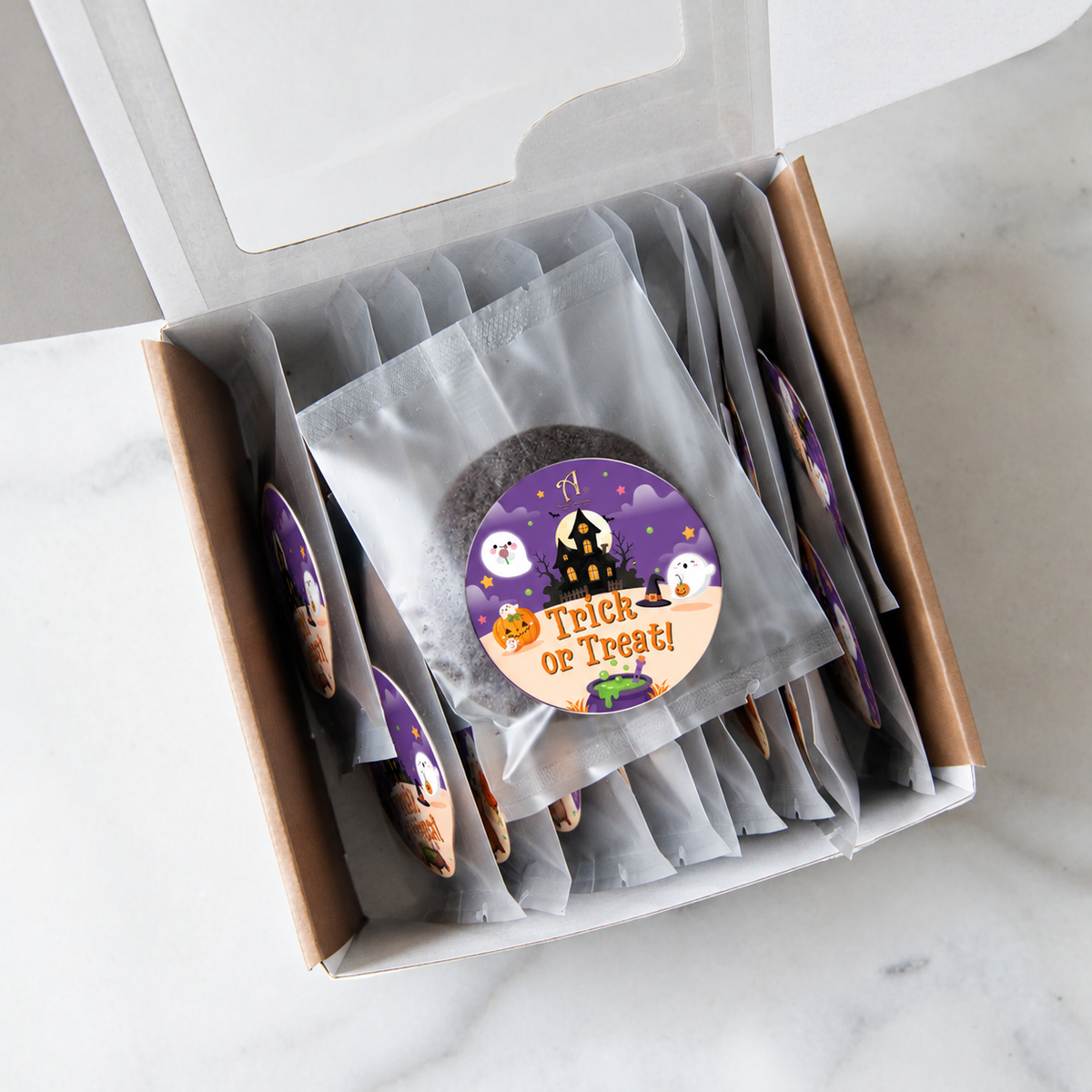 Happy Halloween l Double Chocolate Cookies 1pc x 20 packs (Individual Packed) | Halal Certified| $25.8 Nett
