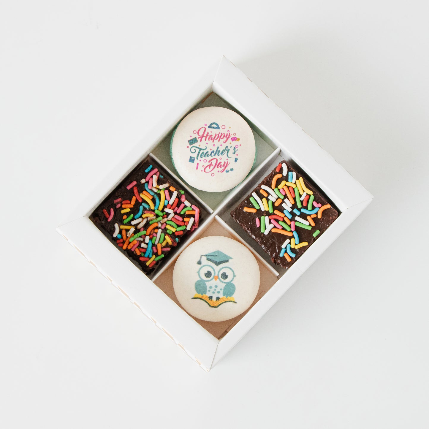 Happy Teacher's Day | Educator's Special Macaron Brownie Set  | Price $11.80 nett