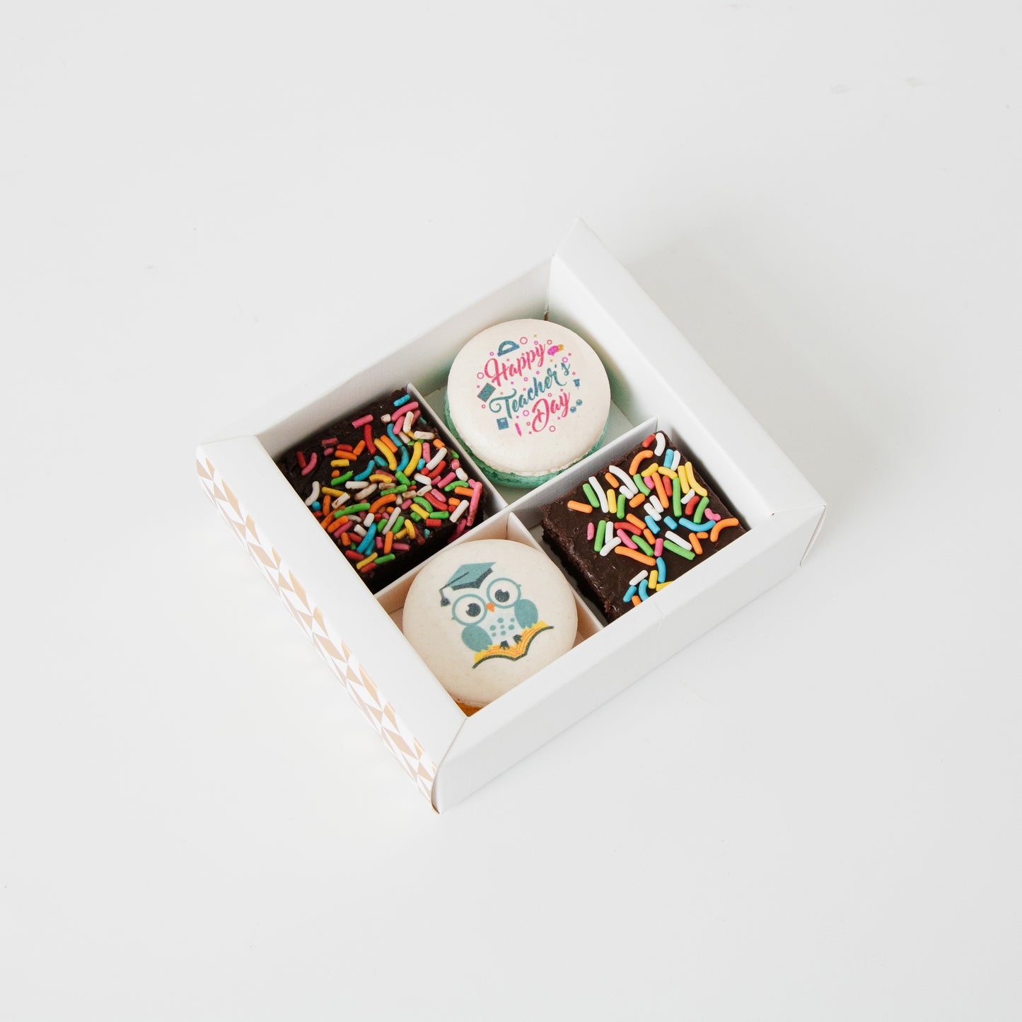 Happy Teacher's Day | Educator's Special Macaron Brownie Set  | Price $11.80 nett