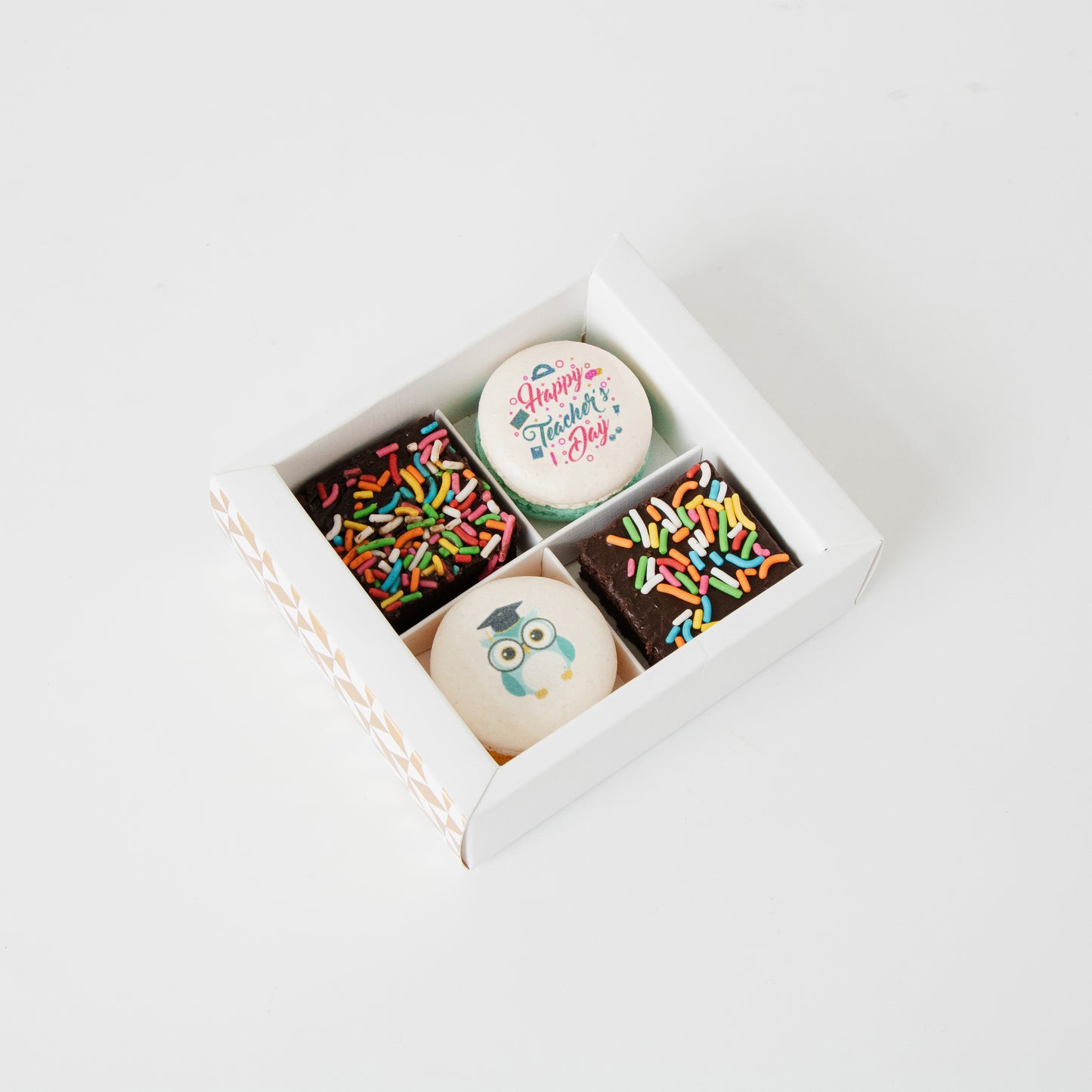 Happy Teacher's Day | Educator's Special Macaron Brownie Set  | Price $11.80 nett
