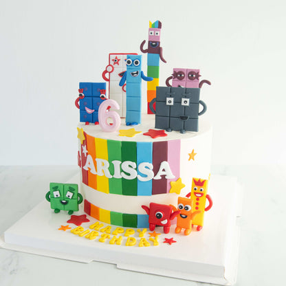 Customized Cake - Number Blocks
