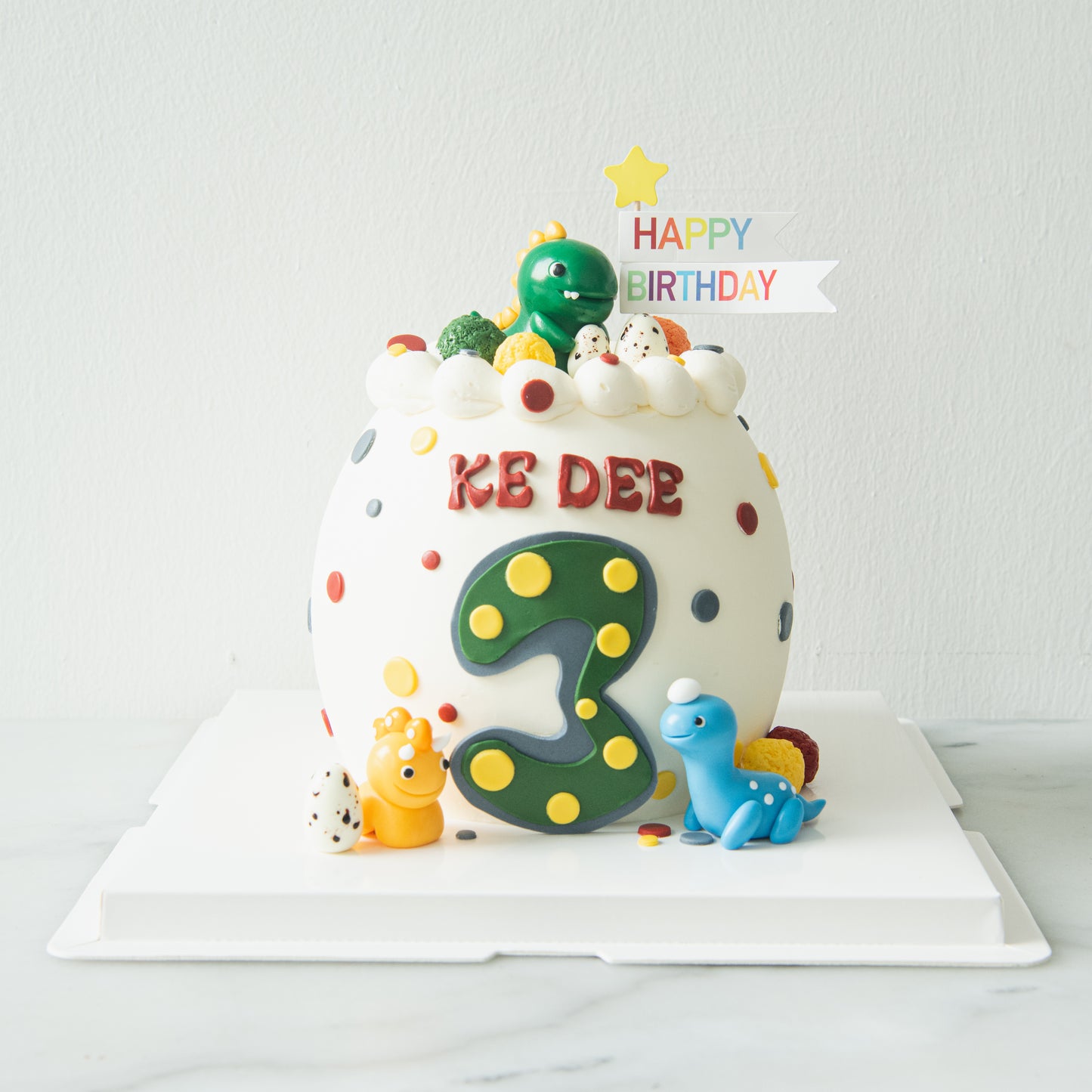 Customized Cake - Dino Egg Birthday Cake 6'' | $228 Nett