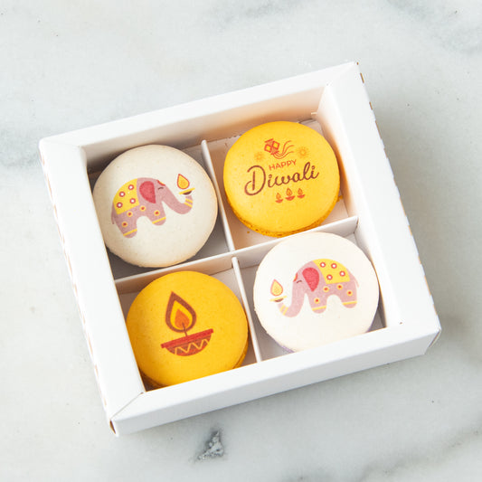 Happy Deepavali | 4pcs Limited Edition Deepavali Macaron in a Gift Box | $12.80 Nett only