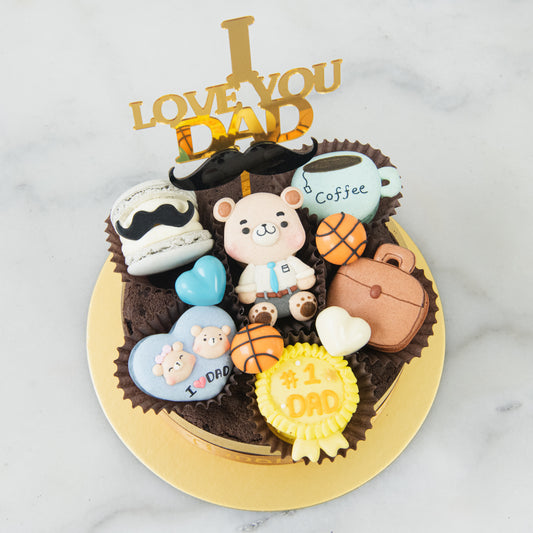 Happy Father's Day! | Papa Bear Macaron Brownie Delight | $55.80 Nett