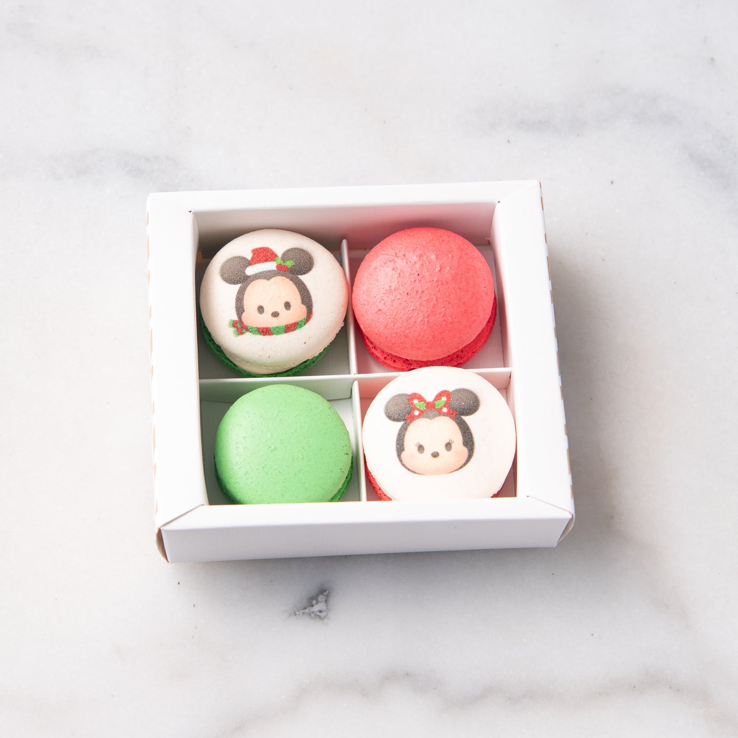 Ho ho ho! | Merry Christmas | Disney Christmas 4 pcs macarons Mickey and Minnie | $9.80 Nett