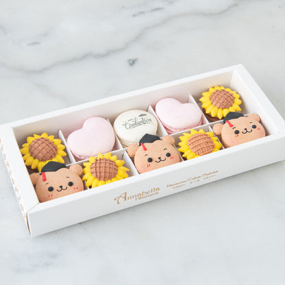 Happy Graduation | 10in1 Heartfelt Graduation bear macarons | $45.80 Nett