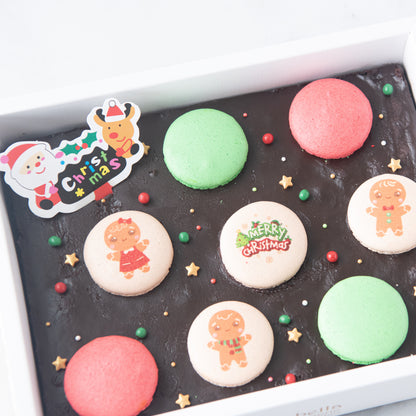 Ho ho ho! | Merry Christmas | Merry and Bright upsize (Brownie & Macaron Meringues)| $38.80 Nett only