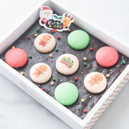 Ho ho ho! | Merry Christmas | Merry and Bright upsize (Brownie & Macaron Meringues)| $38.80 Nett only