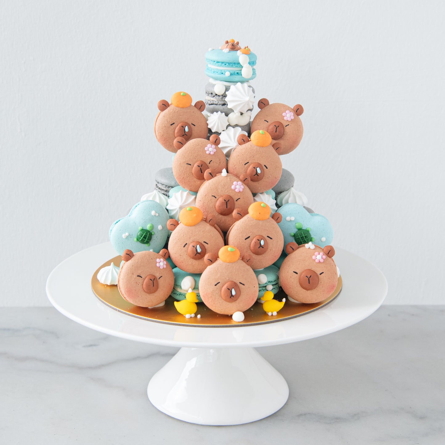 Capybara Macaron Tower In Gift Box | $158 Nett