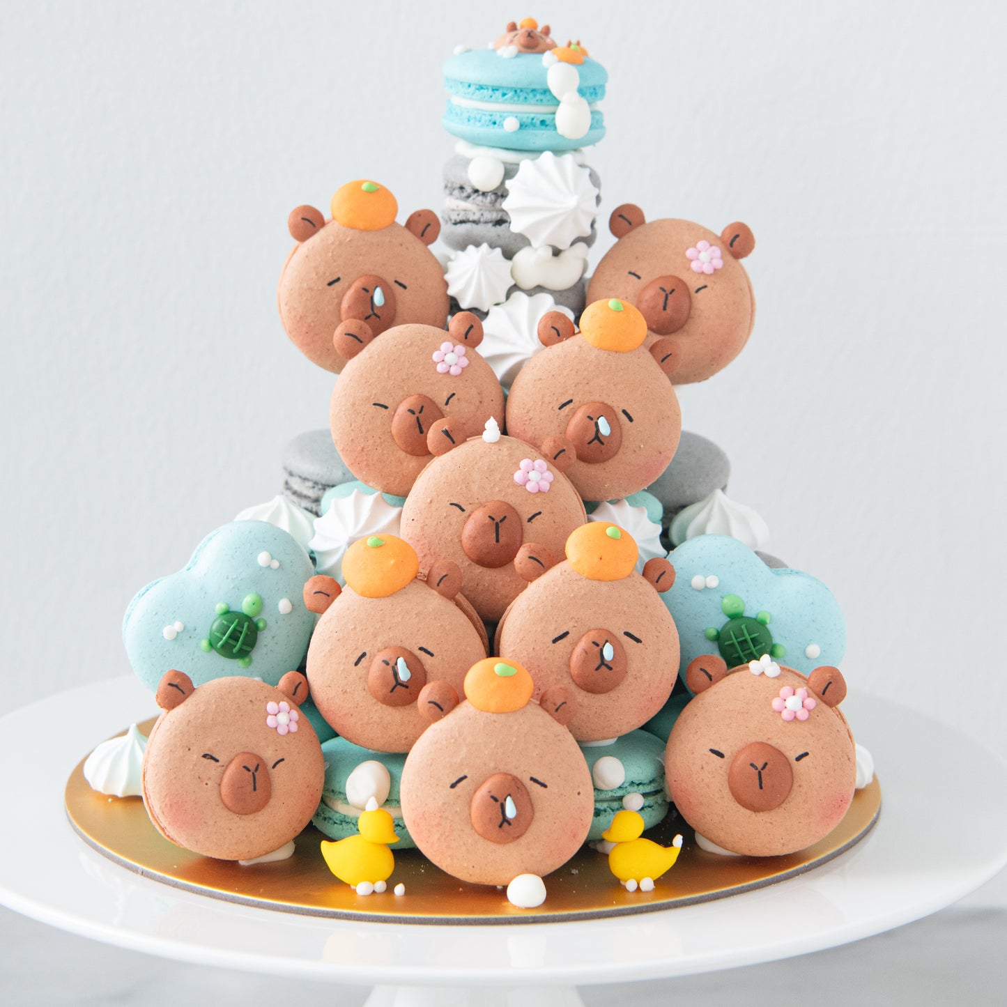 Capybara Macaron Tower In Gift Box | $158 Nett