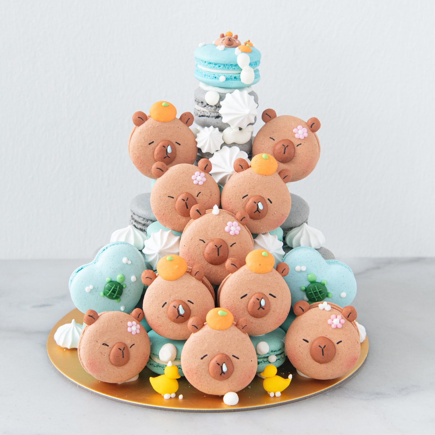 Capybara Macaron Tower In Gift Box | $158 Nett