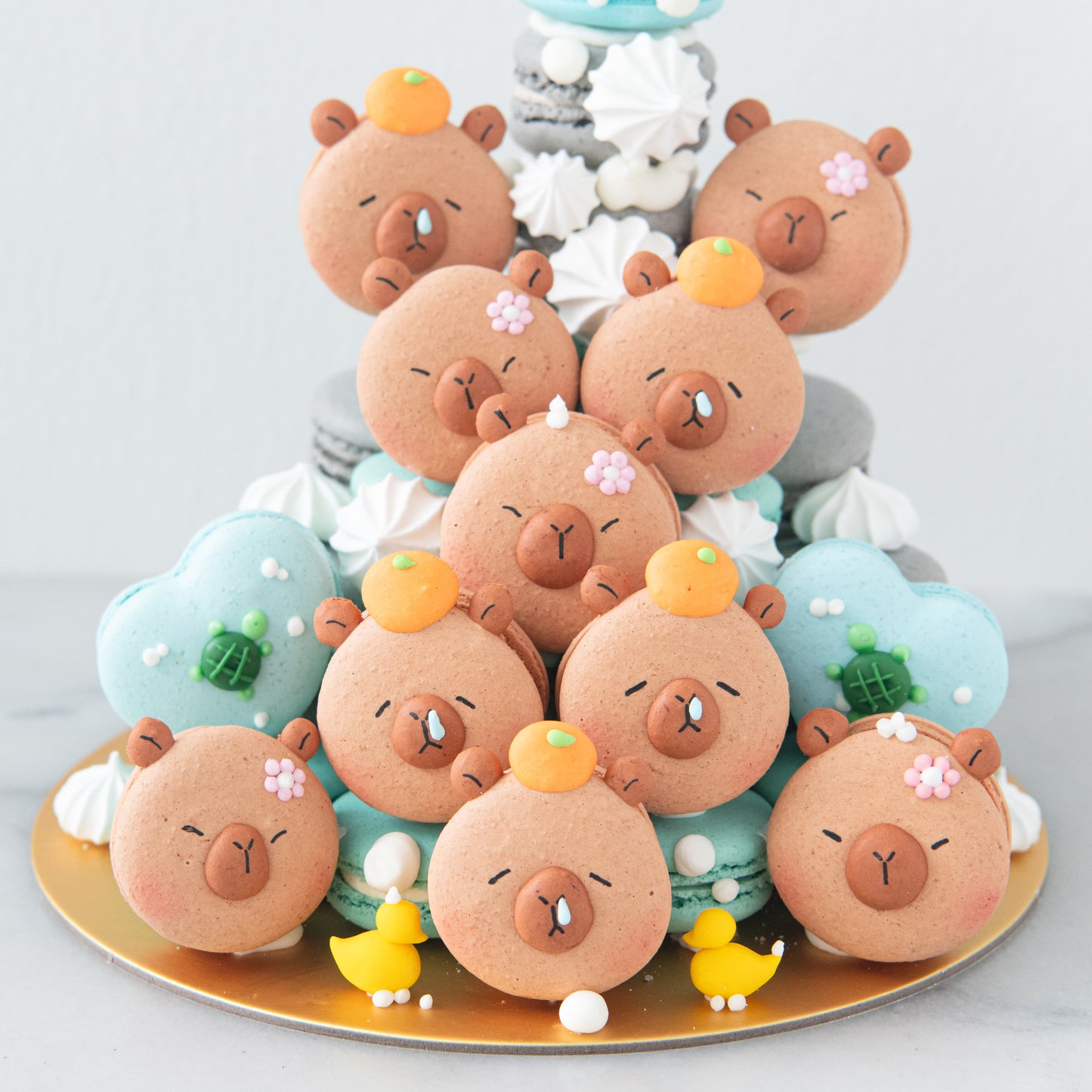 Capybara Macaron Tower In Gift Box | $158 Nett