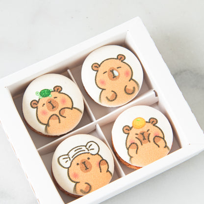 $11.11 Sales | 4in1 Printed Capybara Macaron In Gift Box