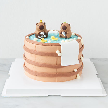 Capybara Hot Springs Cake