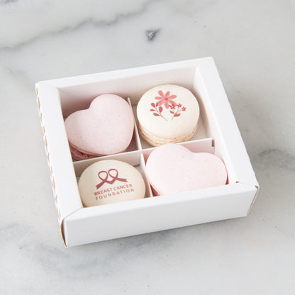 Breast Cancer Foundation 4in1 Macaron | 50% of the proceeds from each box goes to the Breast Cancer Foundation | $12.80 Nett Only