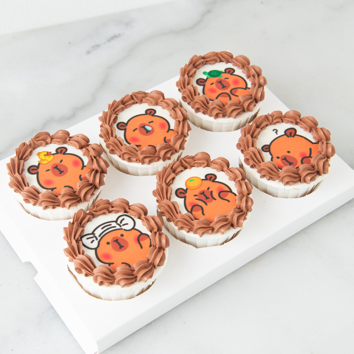 6pc Capybara cupcakes In Gift Box | $33.80 Nett