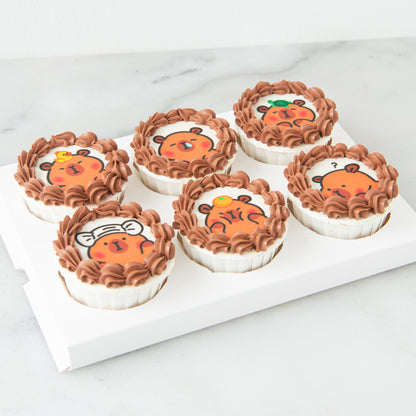 6pc Capybara cupcakes In Gift Box | $33.80 Nett