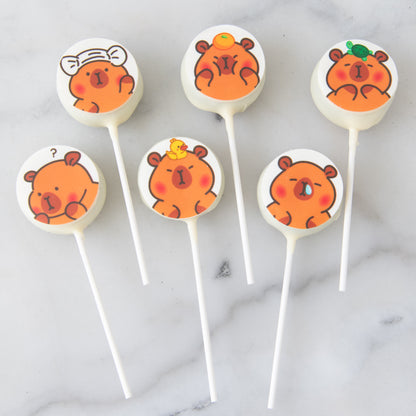 11111SALES S$11.11 Only | Capybara 2pcs Assorted Cake Pops In Gift Box