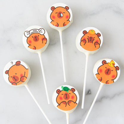 11111SALES S$11.11 Only | Capybara 2pcs Assorted Cake Pops In Gift Box