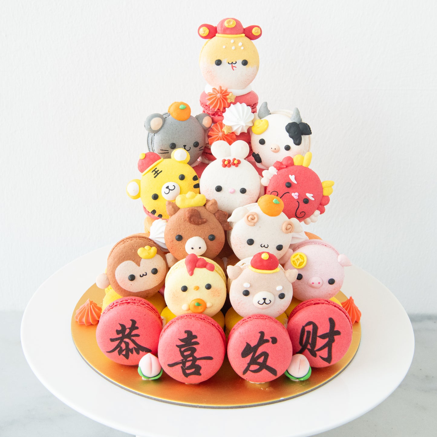 Happy New Year! | Zodiac Macaron Tower In Gift Box | $168 Nett