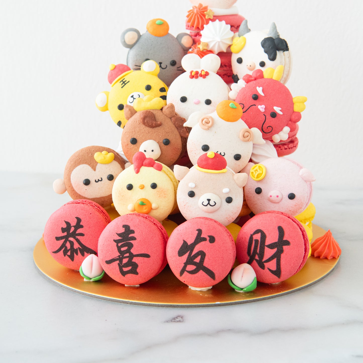 Happy New Year! | Zodiac Macaron Tower In Gift Box | $168 Nett