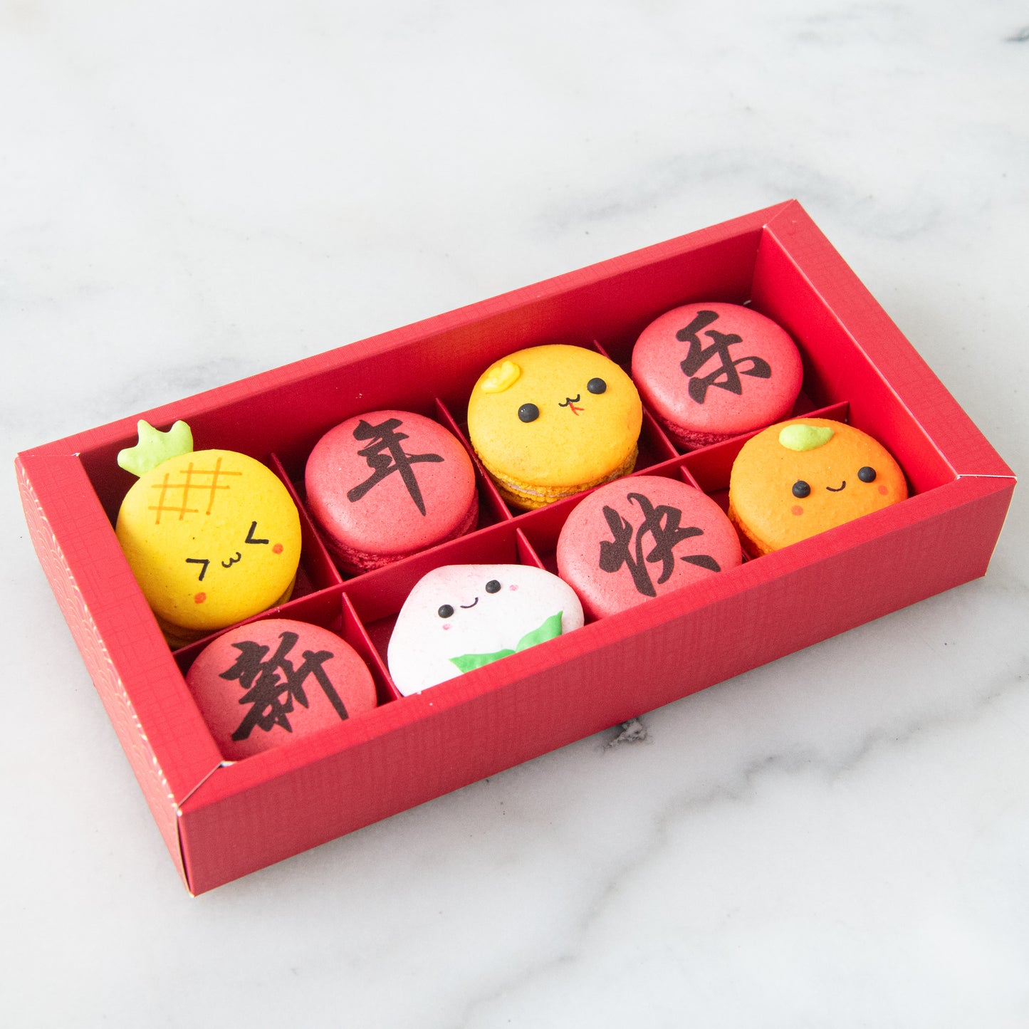 Happy New Year! | 8in1 Huat! Macaron in Gift Box | $29.80 Nett