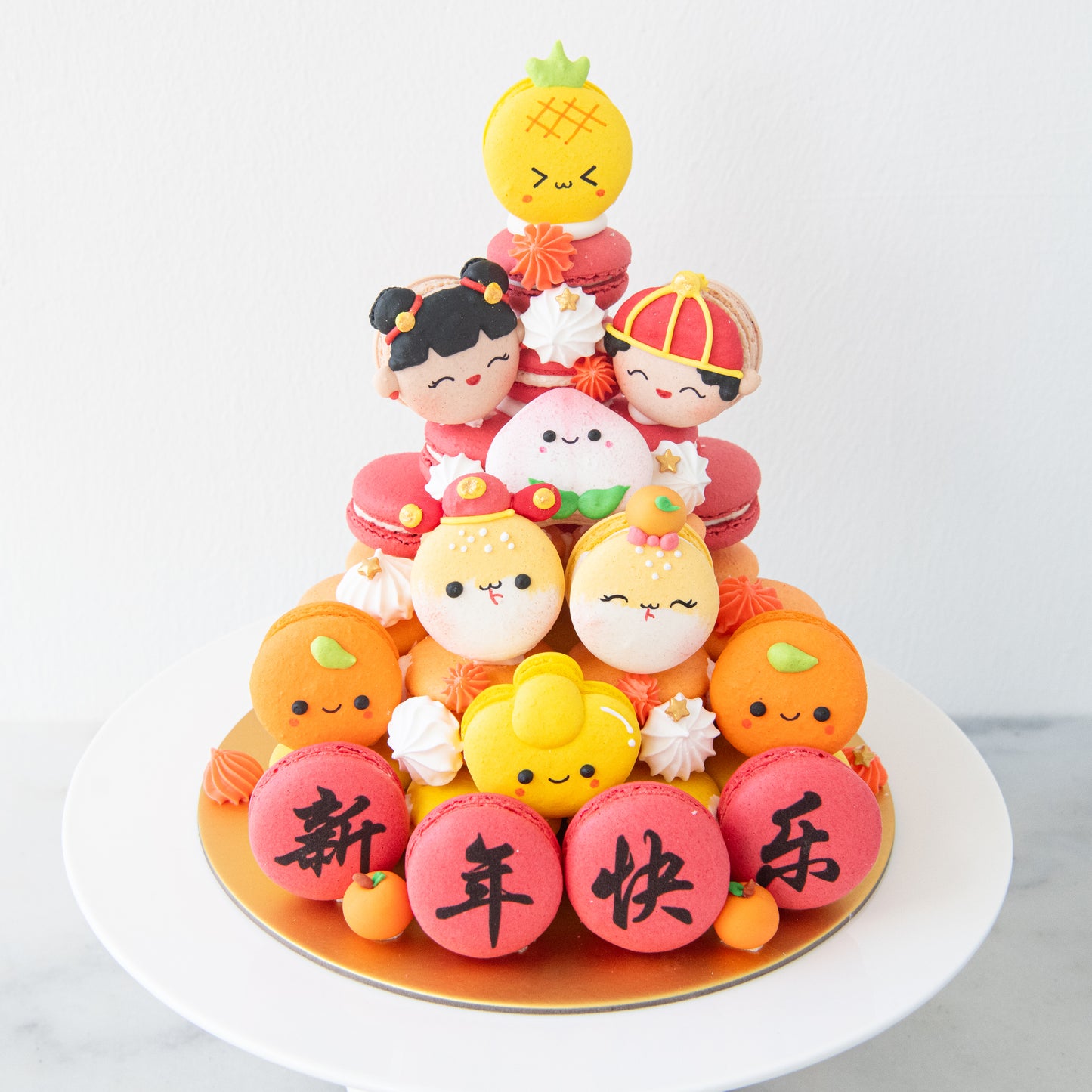 Happy New Year! | Prosperous Macaron Tower In Gift Box | $148 Nett