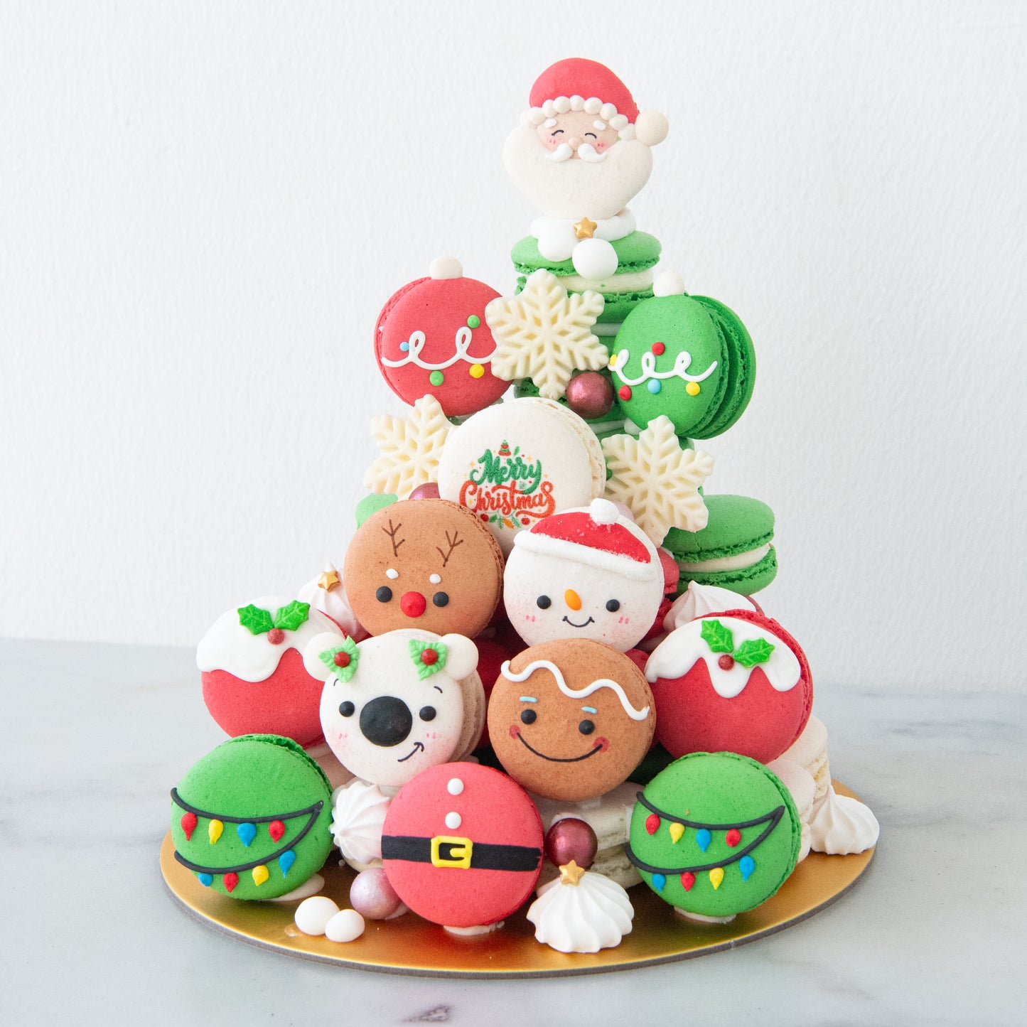 Ho ho ho! Merry Christmas | Santa's Jolly Macaron Tower | $158 Nett