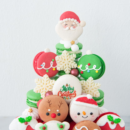 Ho ho ho! Merry Christmas | Santa's Jolly Macaron Tower | $158 Nett