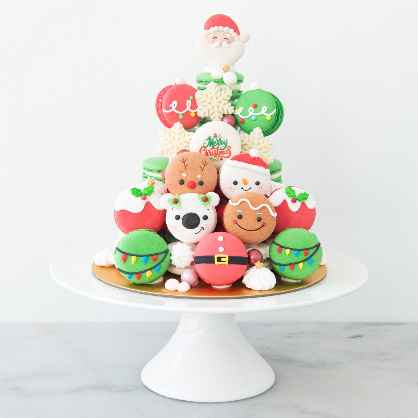 Ho ho ho! Merry Christmas | Santa's Jolly Macaron Tower | $158 Nett