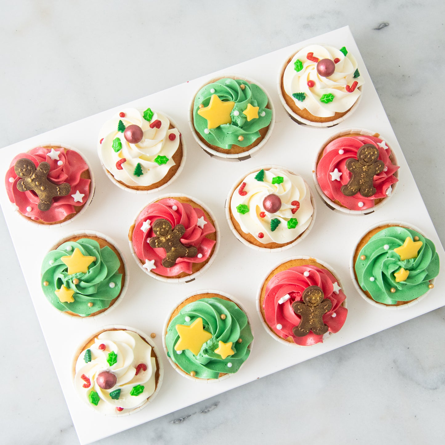 Ho ho ho! Merry Christmas | 12pc Ginger-licious Cupcakes | $68.80 Nett