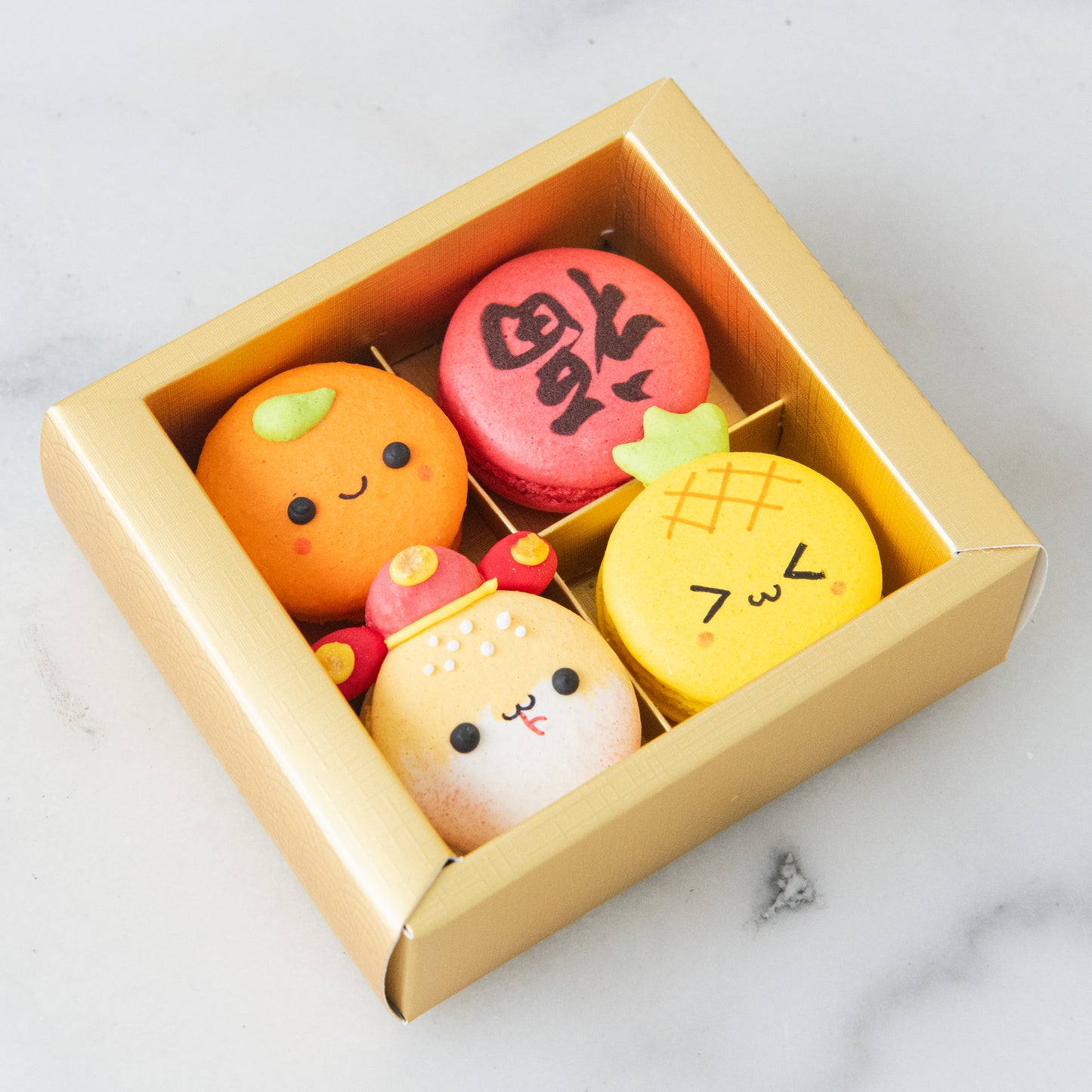 Happy New Year! | 4in1 Cai-Shen-Ye Snake Macaron 蛇 in Gift Box | $15.80 Nett