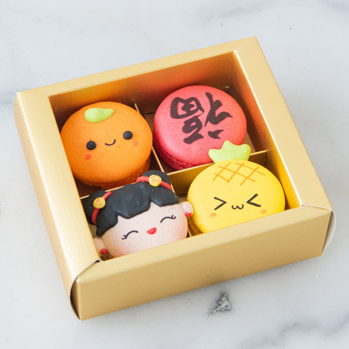 Happy New Year! | 4in1 Lucky Girl Macarons in Gift Box | $15.80 Nett