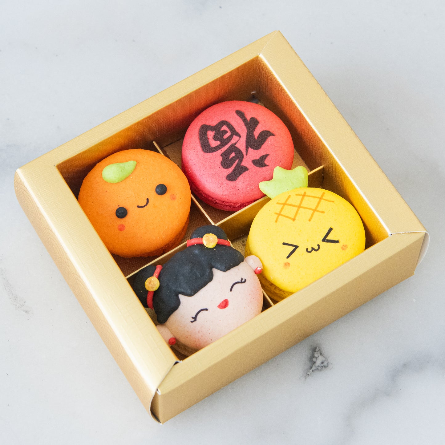 Happy New Year! | 4in1 Lucky Girl Macarons in Gift Box | $15.80 Nett