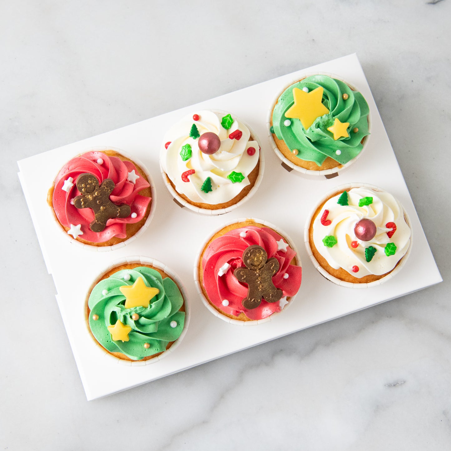 Ho ho ho! Merry Christmas | 6pc Ginger-licious Cupcakes | $38.80 Nett