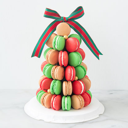 Ho Ho Ho! Merry Christmas | Festive Macaron Christmas Tree Tower | $158 Nett