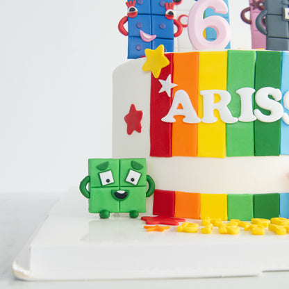 Customized Cake - Number Blocks