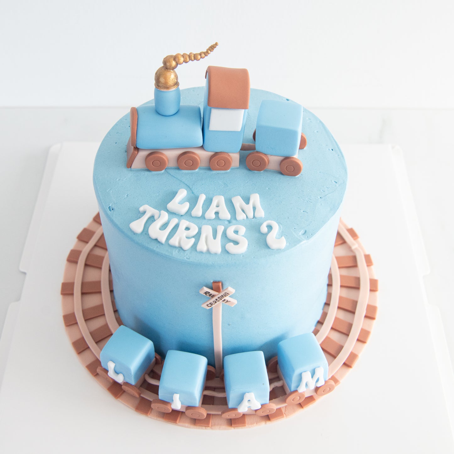 Customized Cake - Blue Train