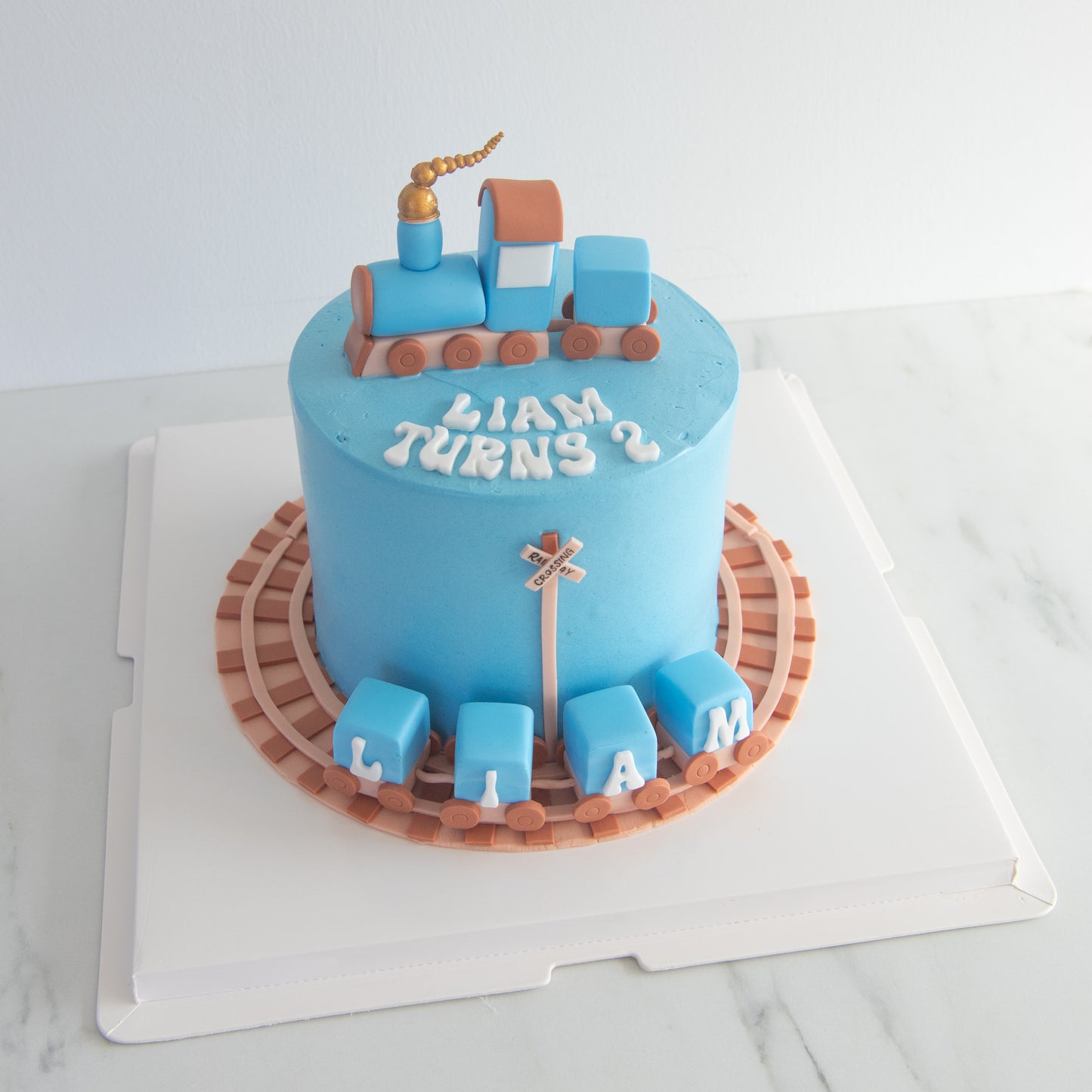 Customized Cake - Blue Train