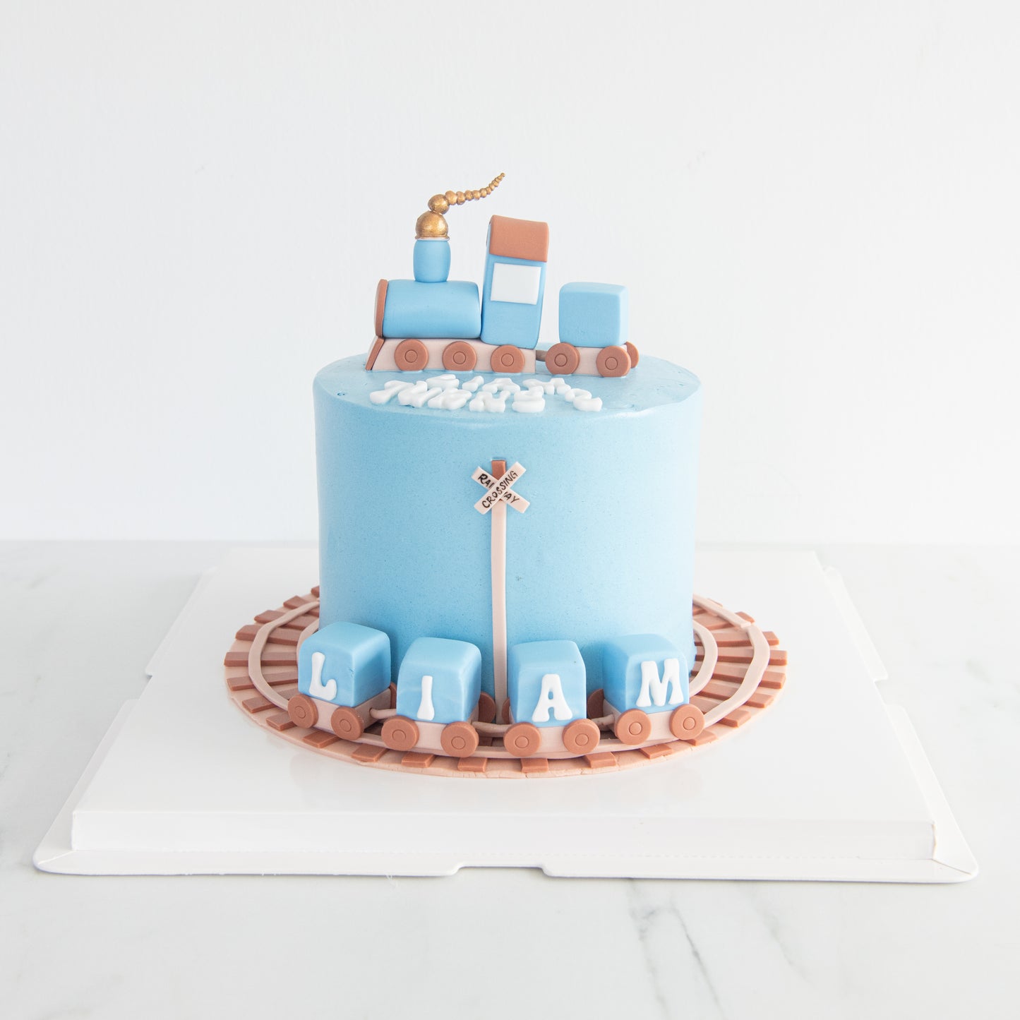 Customized Cake - Blue Train