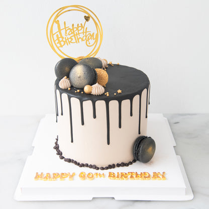 Customized Cake - Black & Brown Theme