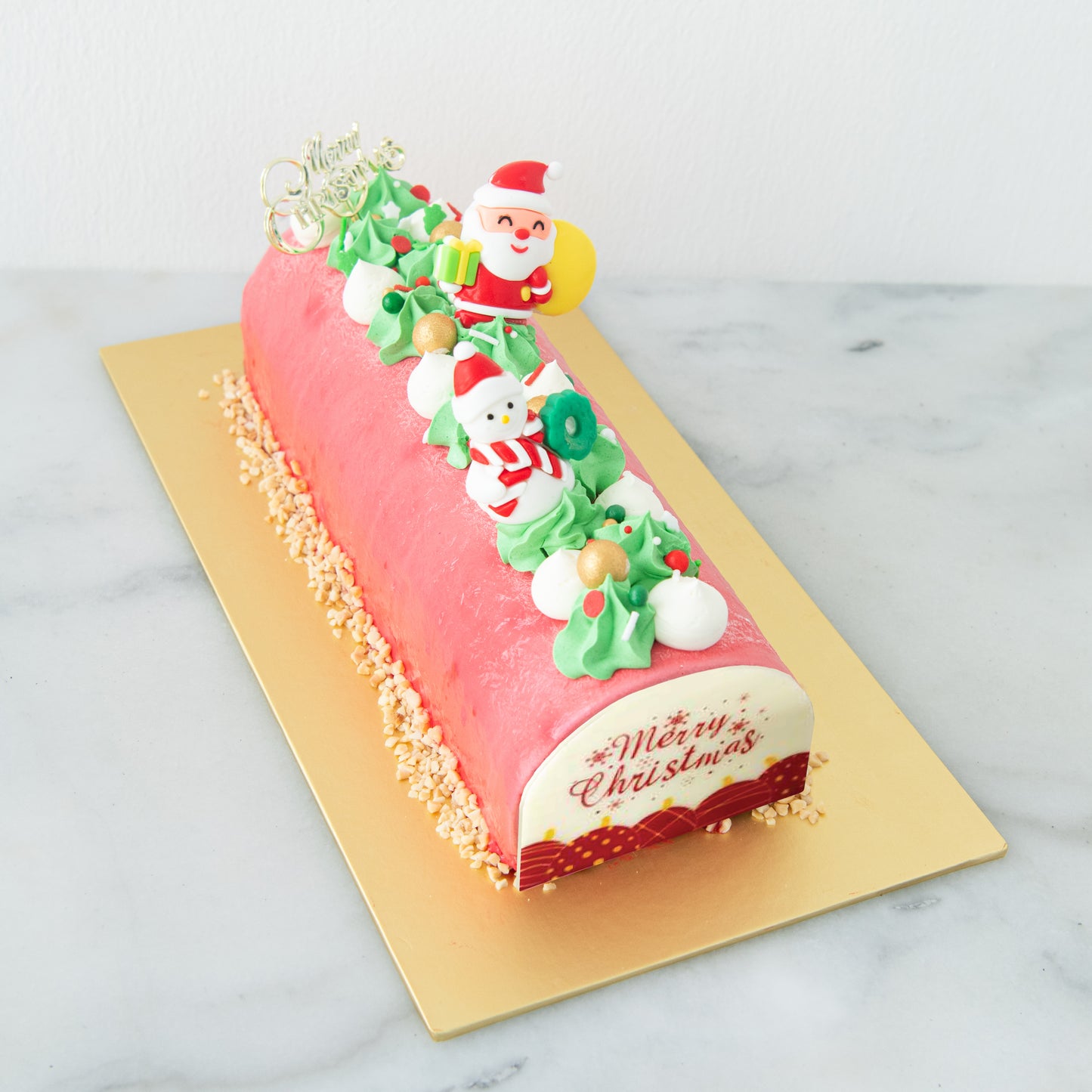 Ho Ho Ho! Merry Christmas | Santa's Sweet Treat - Pistachio Kunafa Log Cake 1kg | $75.80 Nett