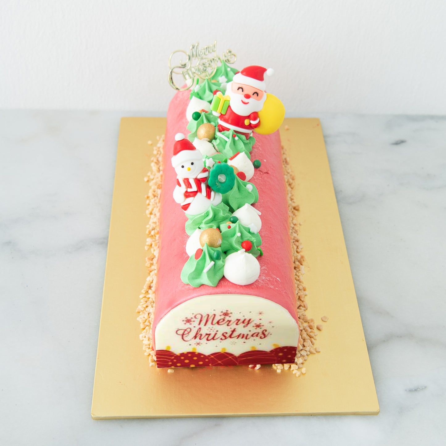 Ho Ho Ho! Merry Christmas | Santa's Sweet Treat - Pistachio Kunafa Log Cake 1kg | $75.80 Nett