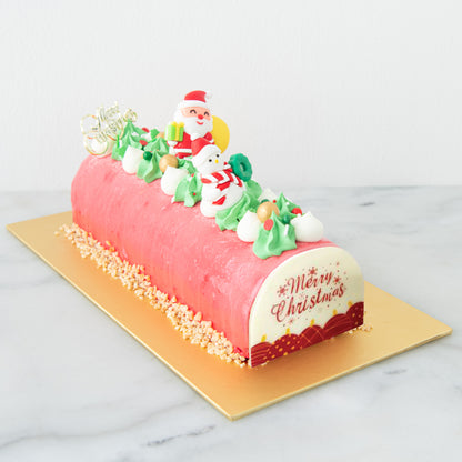 Ho Ho Ho! Merry Christmas | Santa's Sweet Treat - Pistachio Kunafa Log Cake 1kg | $75.80 Nett