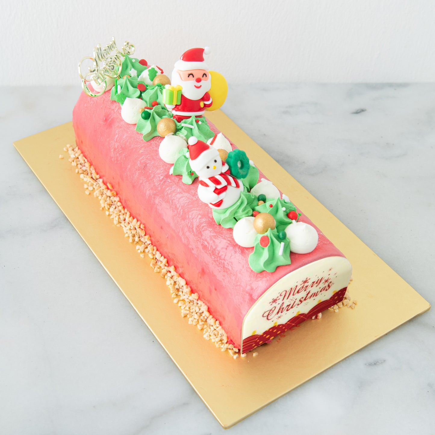 Ho Ho Ho! Merry Christmas | Santa's Sweet Treat - Pistachio Kunafa Log Cake 1kg | $75.80 Nett