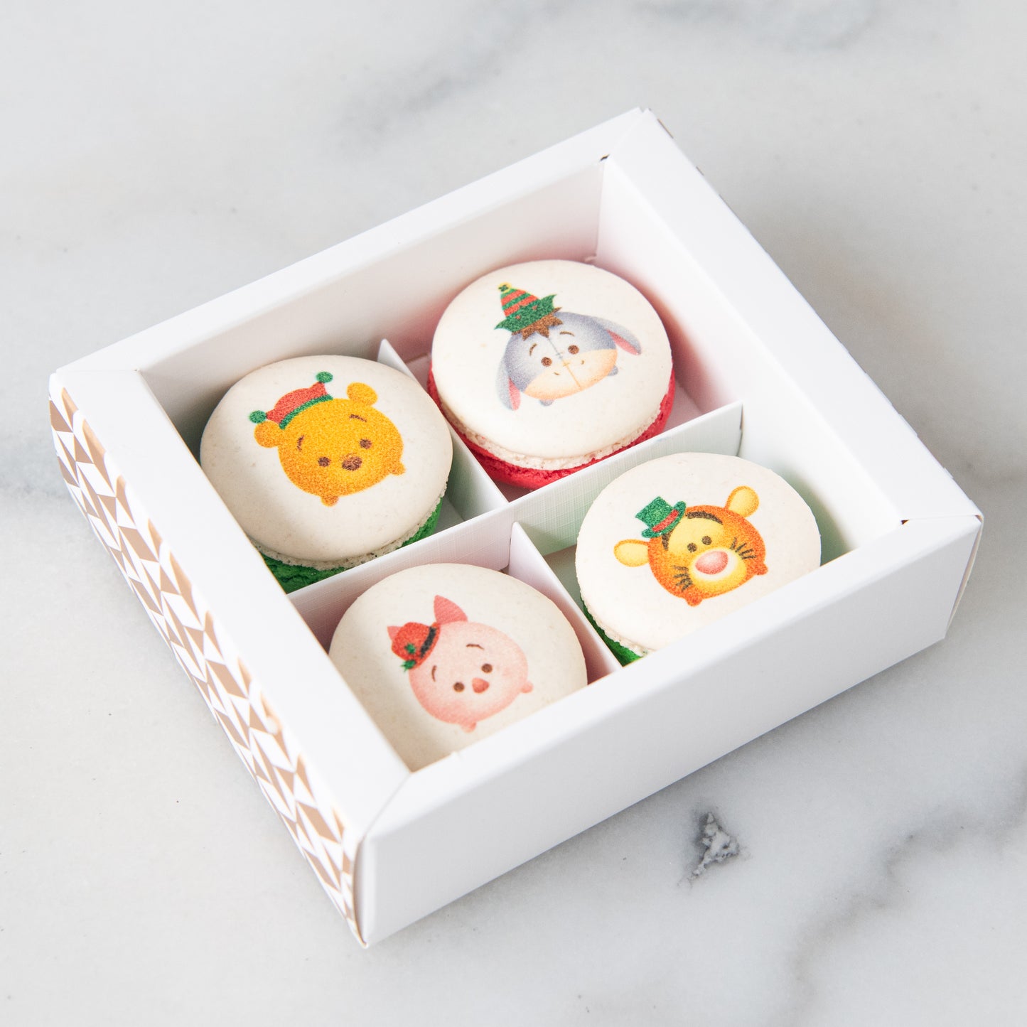 Ho ho ho! Merry Christmas | Disney Christmas 4in1 Winnie The Pooh and friends Printed Macaron | $13.80 Nett